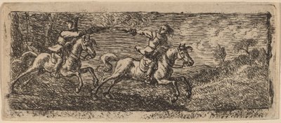Dövüşen İki Atlı by Pieter van Laer