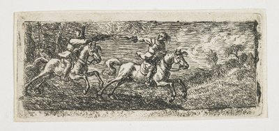 Dövüşen İki Atlı by Pieter van Laer