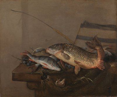 Balıklı natürmort by Pieter van Noort