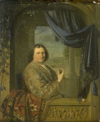 Saatli Bir Adamın Portresi by Pieter van Slingelandt