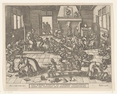 anaokulu Apenspel (dizi adı) by Pieter van der Borcht (I)