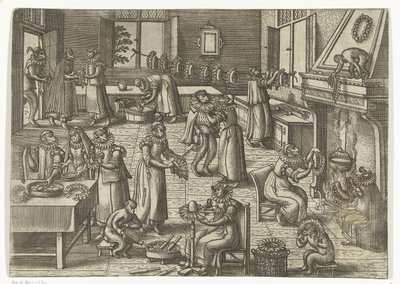 yaka stüdyosu Apenspel (dizi adı) by Pieter van der Borcht (I)