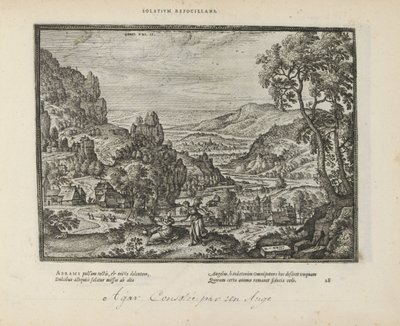 Landschap bir araya geldi Hagar en de engel Konfor (nesne üzerindeki başlık) Her iki Ahit