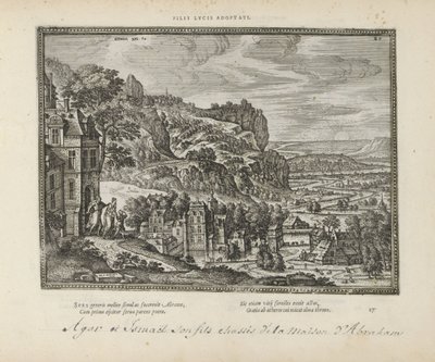 Landschap bir araya geldi de verdrijving van Hagar ve İsmail kapı Abraham Lucis