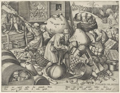 her adam Bencillik Alegorisi Elck (nesne üzerindeki başlık) by Pieter van der Heyden