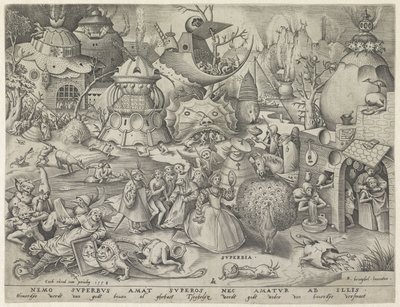 Gurur Superbia (nesne üzerindeki başlık) Yedi Ölümcül Günah (dizi başlığı) by Pieter van der Heyden