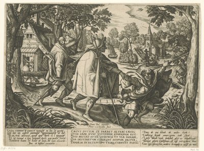 İki kör insanın benzetmesi by Pieter van der Heyden