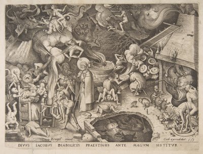 Aziz James ve Sihirbaz Hermogenes, 1565. by Pieter van der Heyden