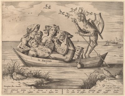 Die Blau Schuyte (Aptallar Gemisi) by Pieter van der Heyden after Hieronymus Bosch