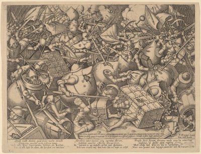 Para Çantaları ve Kasalar Savaşı by Pieter van der Heyden after Pieter Bruegel the Elder
