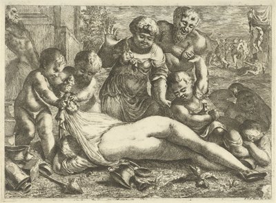 Sarhoş bir bacchante by Pieter van der Plas (II)