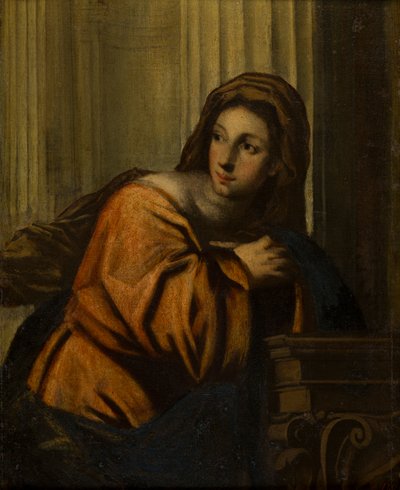 Magdalene olarak tanımlanan bir bayan, c.1623-78 (Ahşap bir panele yapıştırılmış tuval üzerine yağlıboya) by follower of Pietro Della Vecchia