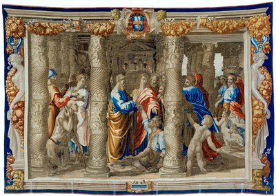 Sakatların İyileşmesini betimleyen on yedinci yüzyıl duvar halısı by Pietro 1579 1669 Fevère