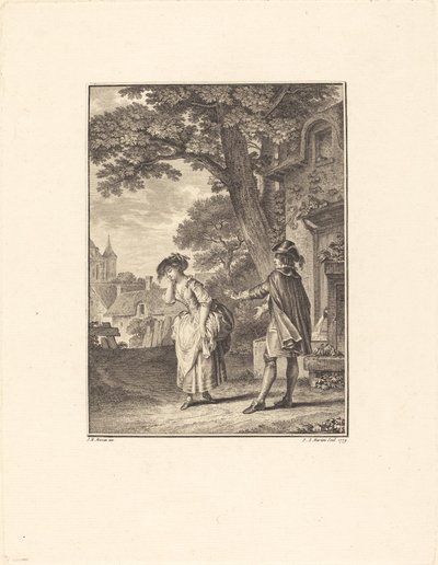 Köyün Kahini (Colette Ağlayan) by Pietro Antonio Martini after Jean Michel Moreau