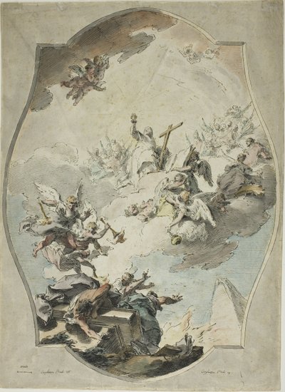 Sapkınlığı Aşan İnanç (rekto); Sapkınlığın Üstesinden Gelen İnançtan Sonra Takip (verso) by Pietro Antonio Novelli
