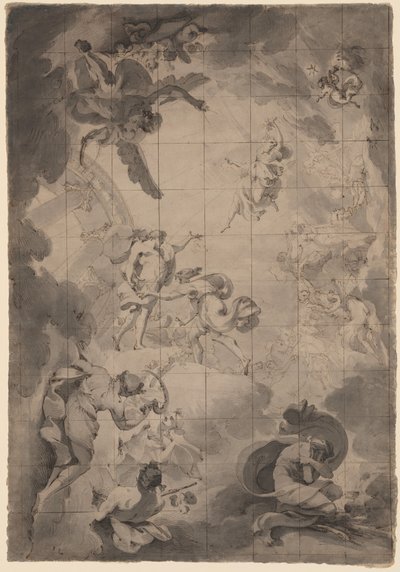 Aurora ve Apollo Çalışmaları by Pietro Fancelli
