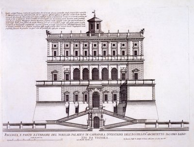 Palazzo di Caprarola, c.1559-73, 'Palazzi di Roma'dan, bölüm II, 1670'lerde yayınlandı by Pietro Ferrerio