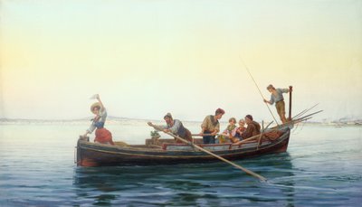 Eve Dönüş Yolunda, Napoli Körfezi by Pietro Gabrini