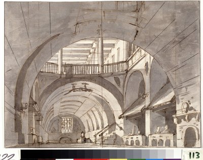 Tiyatro sahnesinin dekoru (Scenography) by Pietro Gonzaga