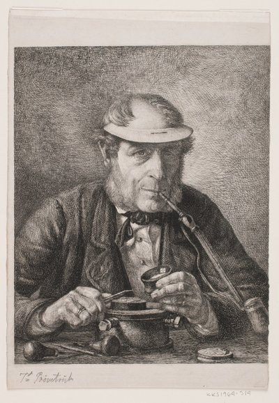 Sanatçının babası madalya sahibi F.C. Krohn by Pietro Købke Krohn