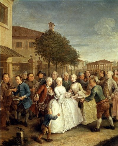 Villa Widmann'da Bir Parti, 1750 dolayları (tuval üzerine yağlıboya) by Pietro Longhi