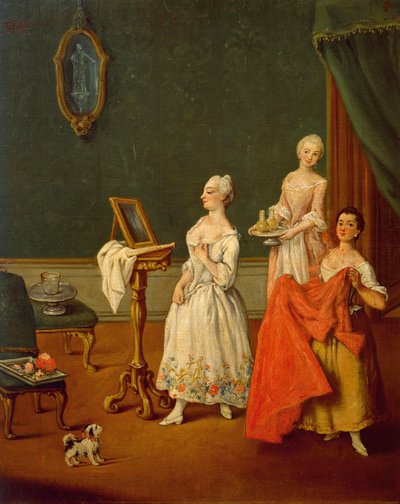 Lady Tuvalette, Pietro Longhi (1701-1785), tuval üzerine yağlıboya, 61x50 cm by Pietro Longhi