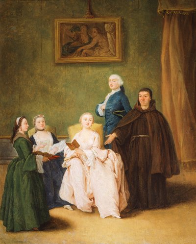 Keşiş ziyareti, Pietro Longhi (1701-1785) by Pietro Longhi