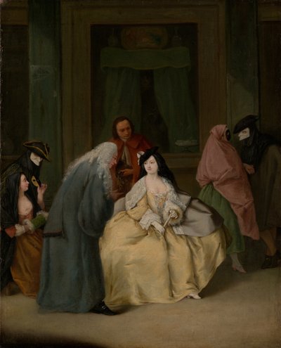 Toplantı, c.1746 (tuval üzerine yağlı boya) by Pietro Longhi