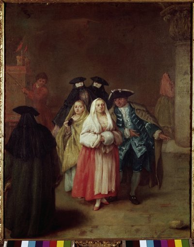 Yeni Dünya - Pietro Longhi (1702-1785), tuval üzerine yağlı boya, 61x49 cm, yaklaşık 1756. Venedik, Querini Stampalia Vakfı by Pietro Longhi