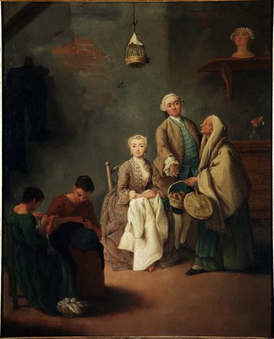 Çalışma Okulu Resim Pietro Longhi (1702-1785) 1752 Dim 62x50 cm Venedik, Ca 