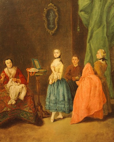 Elbise denemek, Pietro Longhi (1701-1785) by Pietro Longhi