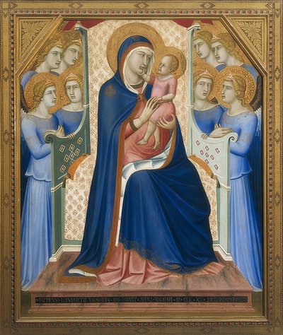Madonna meleklerle çevrili. 1340 civarında by Pietro Lorenzetti