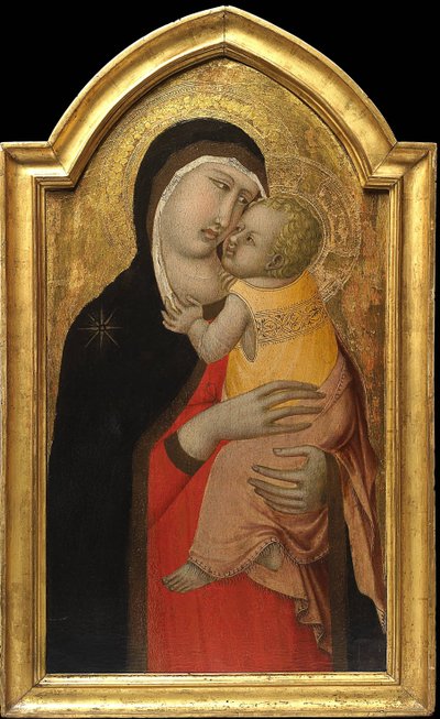 Bakire ve çocuk par Lorenzetti, Pietro (yaklaşık 1300-ca 1348). Panelde Tempera, , Özel Koleksiyon by Pietro Lorenzetti
