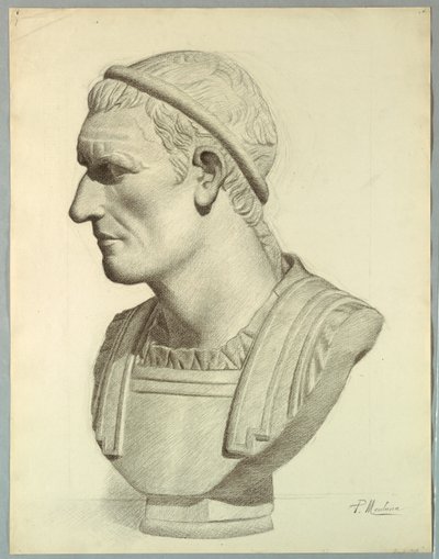 Bir Roma Senatörünün Büstü (alçıdan işleme) by Pietro Montana