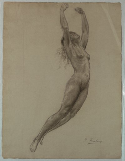 çıplak kadın, sıçrayan by Pietro Montana