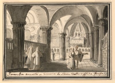 Sahne Tasarımı, Kilise İçi by Pietro Narducci