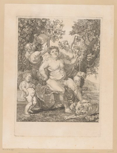 Bir şarap fıçısı üzerinde Bacchus by Pietro Peiroleri