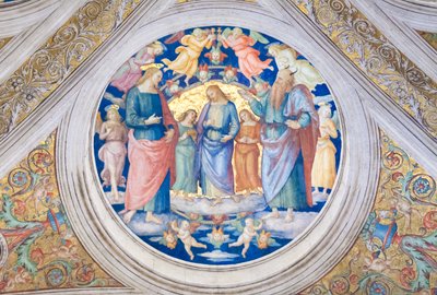 Şeytan tarafından ayartılan Mesih by Pietro Perugino