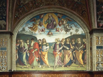 Peygamberler ve sibiller ile Kutsal Baba by Pietro Perugino
