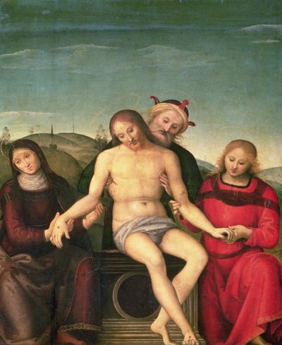 Pieta, 1497 (panelde tempera ve yağ) by Pietro Perugino