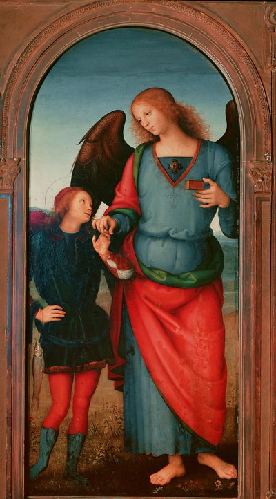 Pavia Chartreuse Poliptiği: “” Tobie ve Başmelek Gabriel”” Pietro Vannucci dit il Perugino