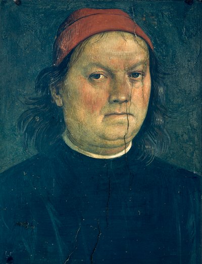 Kendi portresi, 1500 dolaylarında, Pietro Perugino (1450-1523 dolaylarında), Fresk, 40x30,5 cm by Pietro Perugino