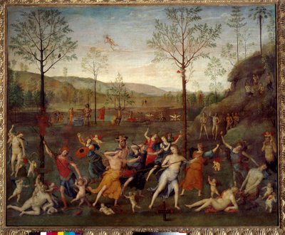 Pietro Vannucci dit Il Perugino (Perugin) (1450-1523) tarafından yapılan Aşk Savaşı ve Chastete Tablosu by Pietro Perugino
