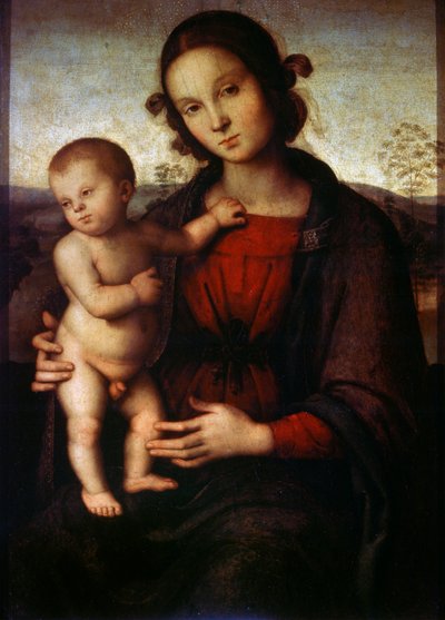 Bakire ve Çocuk, 15. yüzyılın sonları veya 16. yüzyılın başlarında by Pietro Perugino