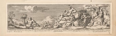 Roma ve Floransa arasındaki rotanın alegorisi İmparator Konstantin Tarihi (dizi başlığı) by Pietro Sante Bartoli