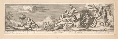 Roma ve Floransa arasındaki rotanın alegorisi İmparator Konstantin Tarihi (dizi başlığı) by Pietro Sante Bartoli