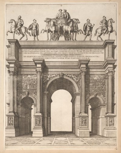 Boog van Septimius Severus te Roma by Pietro Sante Bartoli
