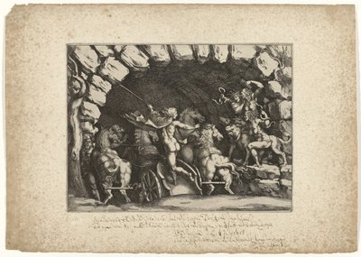 Plüton yeraltı dünyasına giriyor by Pietro Sante Bartoli