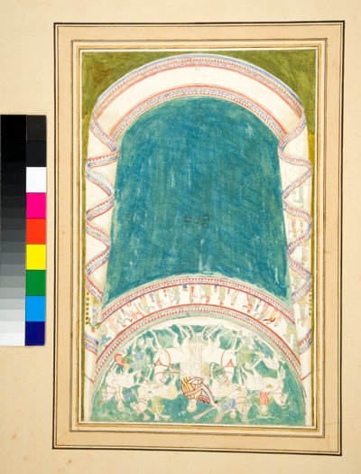 Bir arabacı mozaiğinin kopyası (siyah tebeşir, bazıları tükenmez kalem ve kahverengi mürekkeple. sulu boya ile renklendirilmiş) by Pietro Santi Bartoli