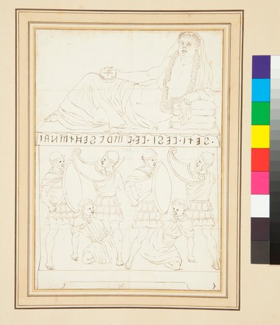Etrüsk vazosu (kalem ve mürekkep) by Pietro Santi Bartoli